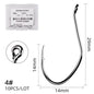 10Pcs Fishing Hooks Barbed Carbon Steel Circle Hook 6/0-10 Catfish Tackle