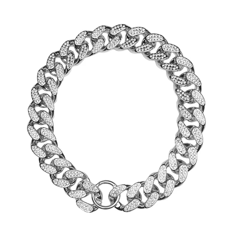 Stylish Dog Collar Chain Necklace for Pets Decorative Stainless Steel Accessory
