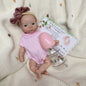 AnjoDoll 10 Inch Full Body Silicone Reborn Girl Doll Painted Washable Soft