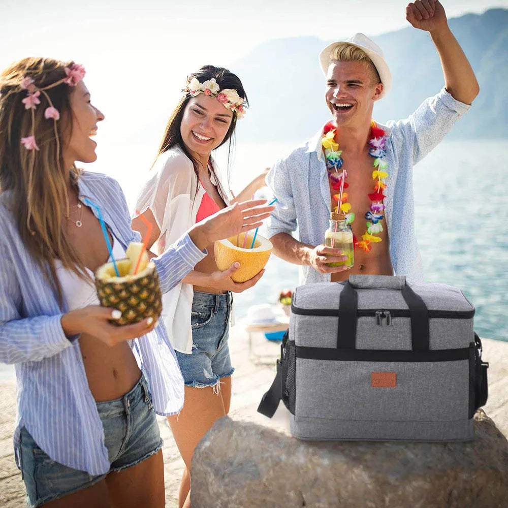 35L Insulated Picnic Lunch Bag Large Collapsible Cooler for Camping Travel