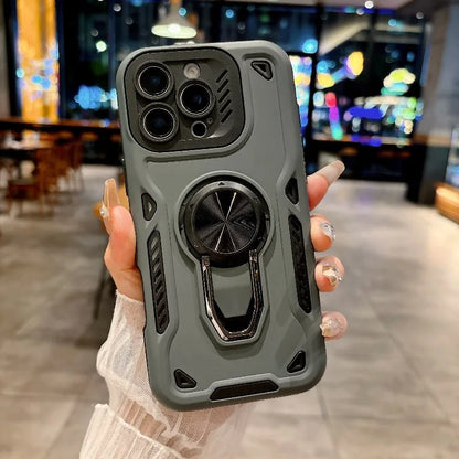 360 Rotating Ring Armour Case for iPhone 11-17 Air Pro Max Plus Heavy Duty