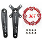 MTB Bike Crankset 170mm Narrow Wide Chainring Bucklos Single Arm