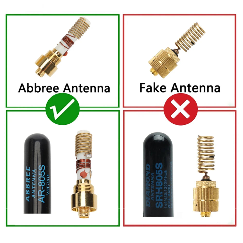 VHF UHF Antenna SMA-Female Dual Band for Baofeng Walkie Talkie Radio