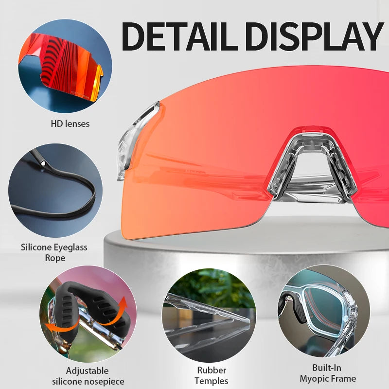 SCVCN Photochromic Cycling Sunglasses MTB Bike Glasses for Men & Women