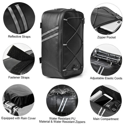 Bike Trunk Bag Waterproof Rear Rack Pannier Bicycle Storage Cover