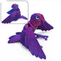 3D Printed Parrot Animal Statue Bird Flexible Model with Moveable Wings