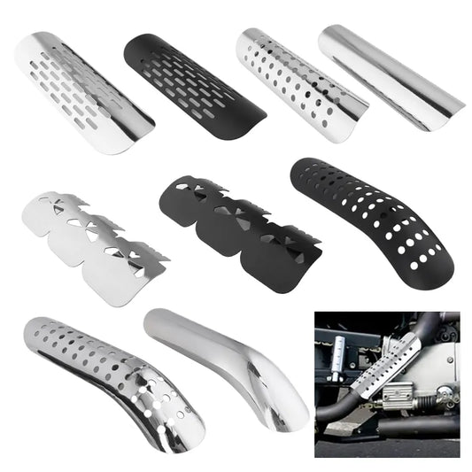 Universal Motorcycle Exhaust Pipe Heat Shield Cover Muffler Protector Guard Moto Accessories Fit For Harley Honda Yamaha Custom-EXPROTAS
