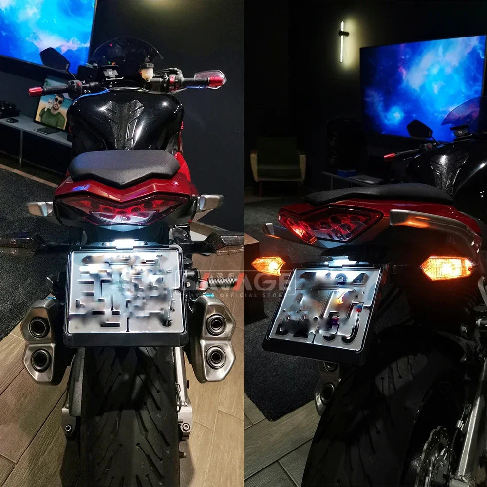 For Kawasaki Versys 650 1000 Z1000 Z1000SX License Plate Holder LED Tail Tidy