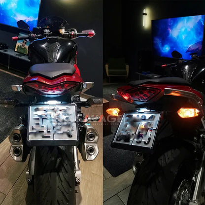 For Kawasaki Versys 650 1000 Z1000 Z1000SX License Plate Holder LED Tail Tidy