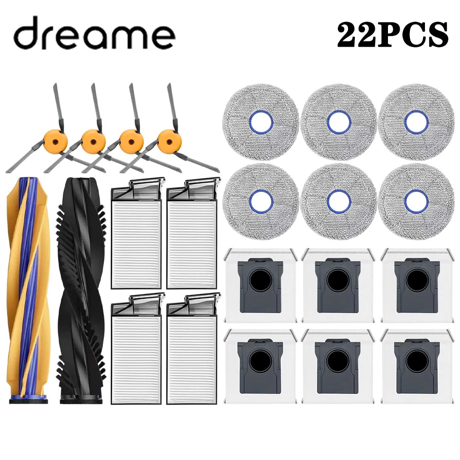 Dreame X60 Ultra/X60 Master/X60 Max Ultra Robot Vacuums Cleaner Accessory Dust Bag Main Side Brush Hepa Filter Mop Cloths Spare