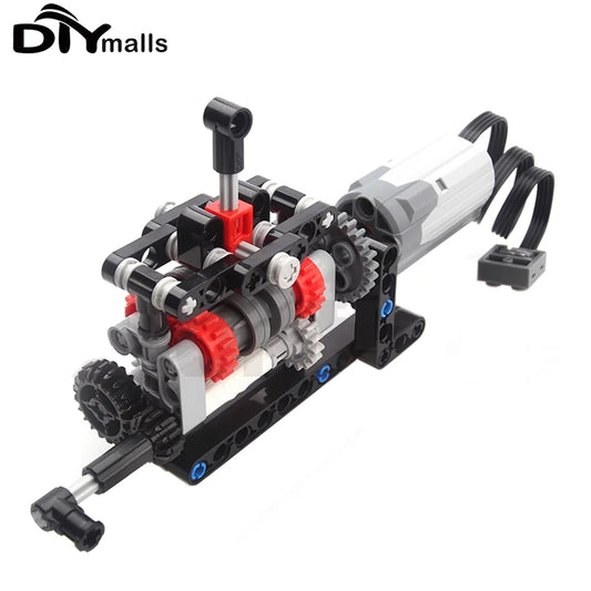 MOC 4-Speed Gearbox Model with Motor & Battery Box Power Functions Kit