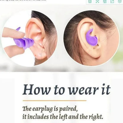 Ear Protection Earplugs Noise Cancelling Soft Reusable for Sleep Swim