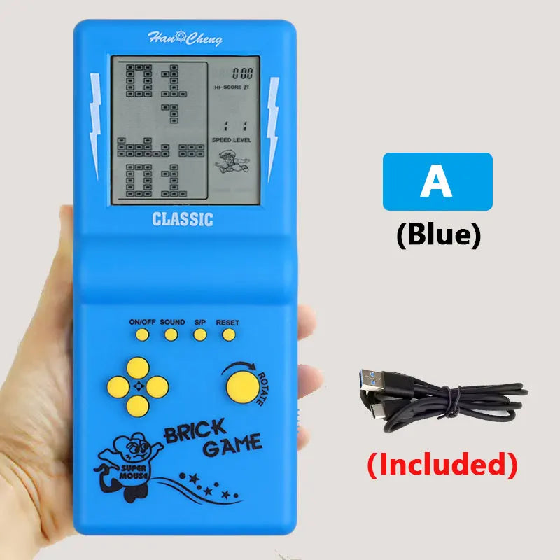 Rechargeable Portable Pocket Game Console for Tetris Machine Puzzle Toys