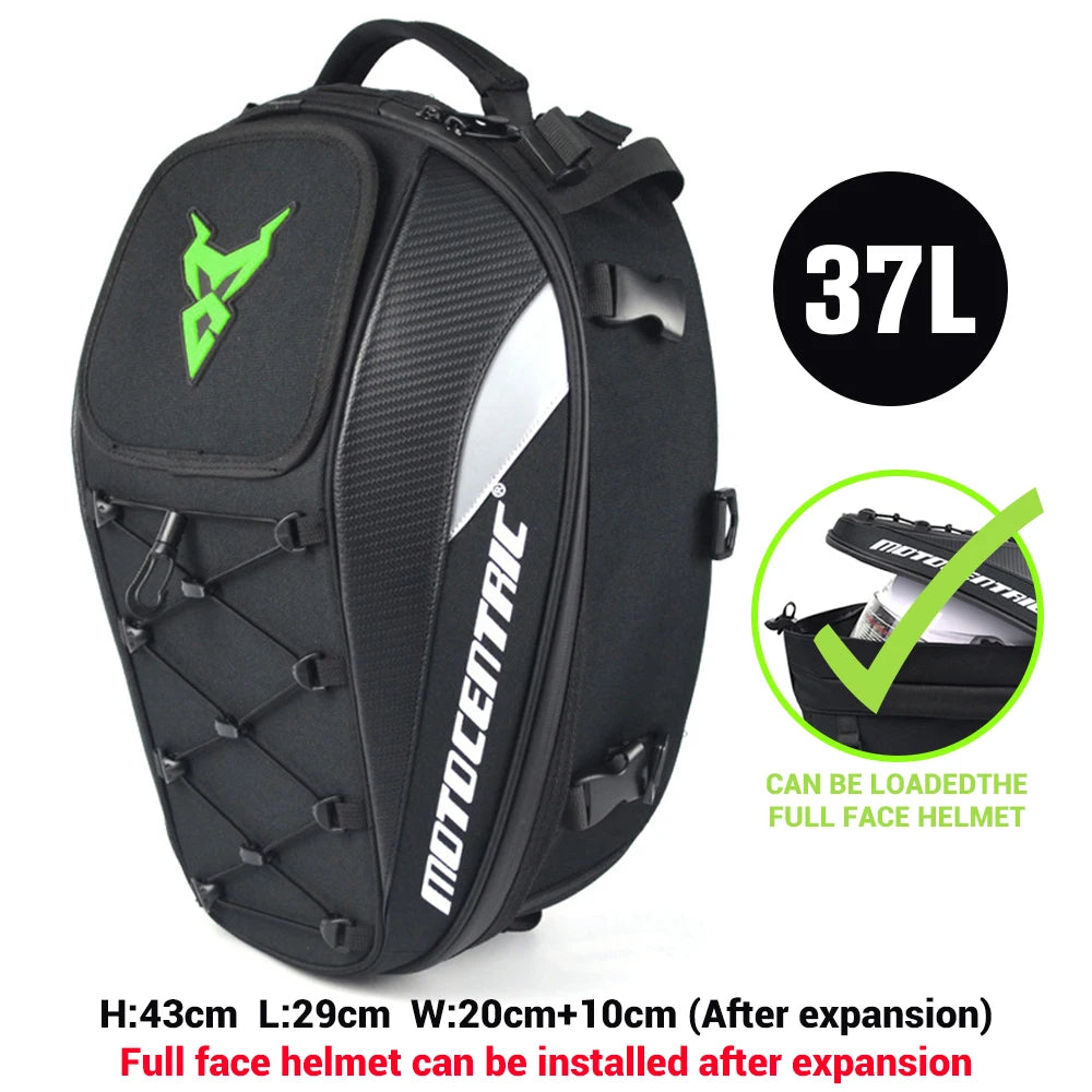 Back Seat Bags Waterproof Helmet Bag for Motorbike 43x29x20cm