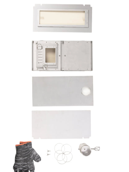 Hot Tent Stove Glass Side Window with Chimney Cap Camping Accessories Equipment