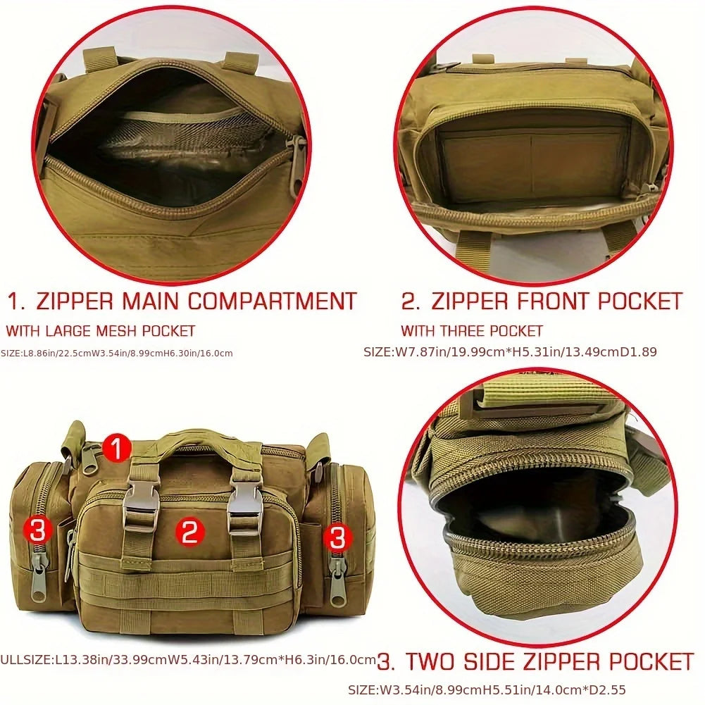 Waterproof Multifunctional Outdoor Sport Bag Storage Waist Bag for Fishing, Running, and Photography Gear-EXPROTAS