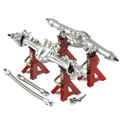 CNC Aluminium Front Rear Axle Bevel Gear SOA Mount 1/10 RC Crawler SCX10 II