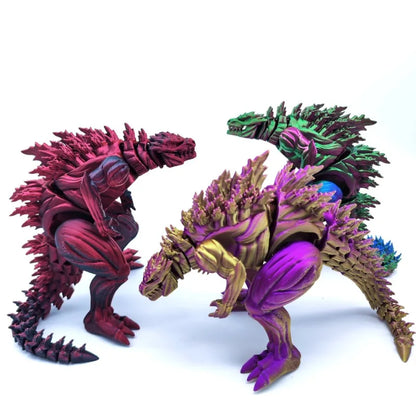 3D Printed Articulated Muscle Dinosaur Figure Movable Joint Desk Model - EXPROTAS