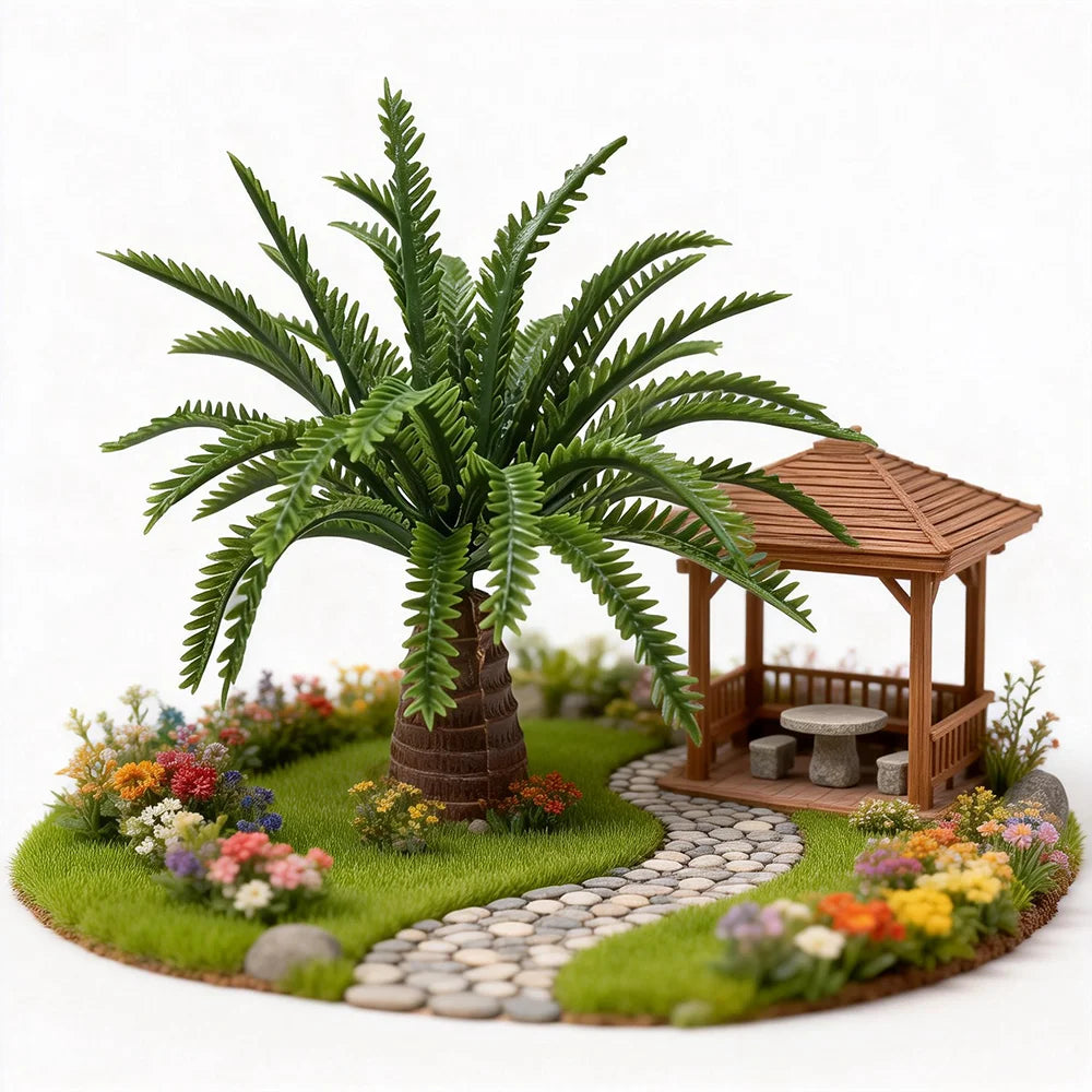 5Pcs Coconut Palm Tree Mini Garden Decor 2-5CM Fairy Layout