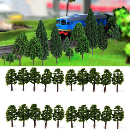 10Pcs Trees Train HO Scale Model Scenery Layout for Railroad Diorama
