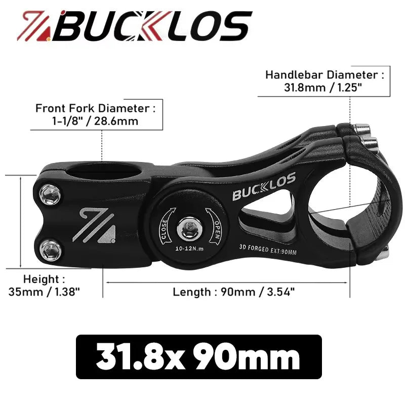 Adjustable Bicycle Handlebar Stem BUCKLOS 3D Forged MTB Road Bike Riser