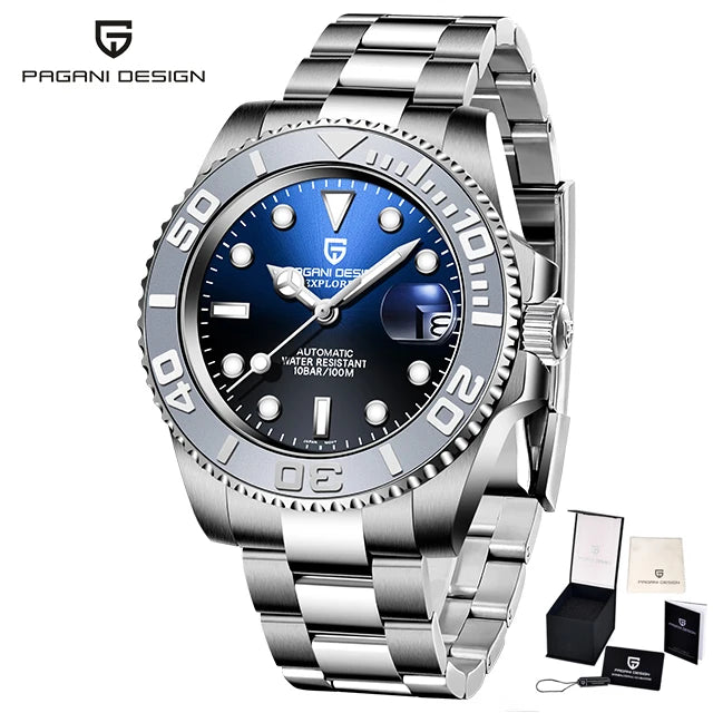 PAGANI Design Men’s Automatic Watch Sapphire Stainless Steel Waterproof Luxury Sport