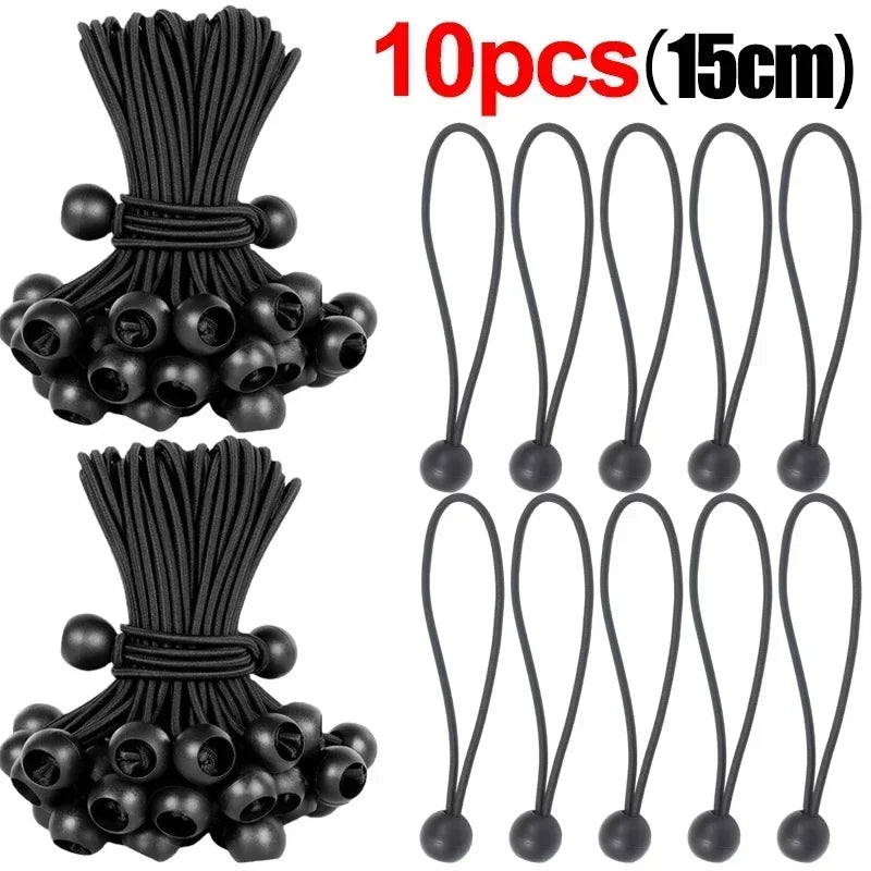 Elastic Bungee Ball Ties Heavy Duty Tarp Tie Down for Tent Awning Cargo