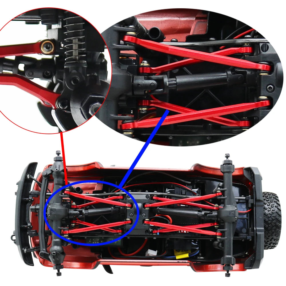 1/24 RC Crawler Metal High Clearance Chassis Link Set for Axial SCX24 - EXPROTAS