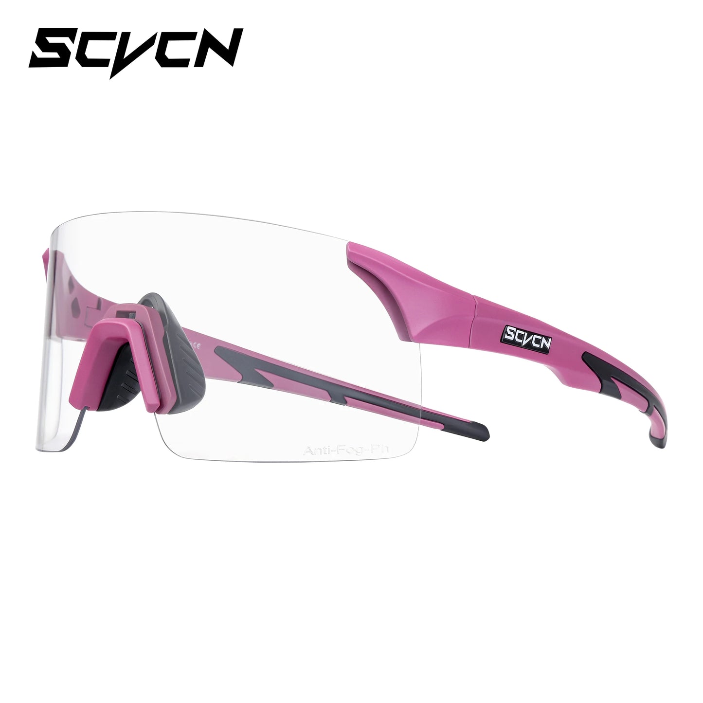 SCVCN Photochromic Cycling Glasses UV400 Anti-Fog MTB Sunglasses Men/Women