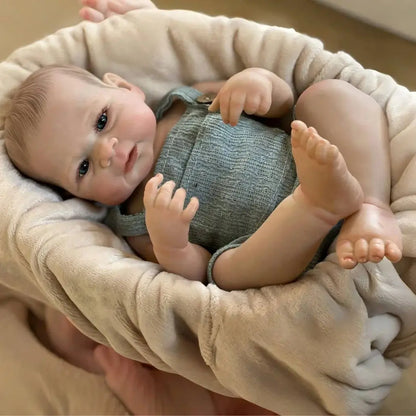 50cm Elijah Reborn Baby Boy Doll Full Body Vinyl Painted Soft Touch Newborn
