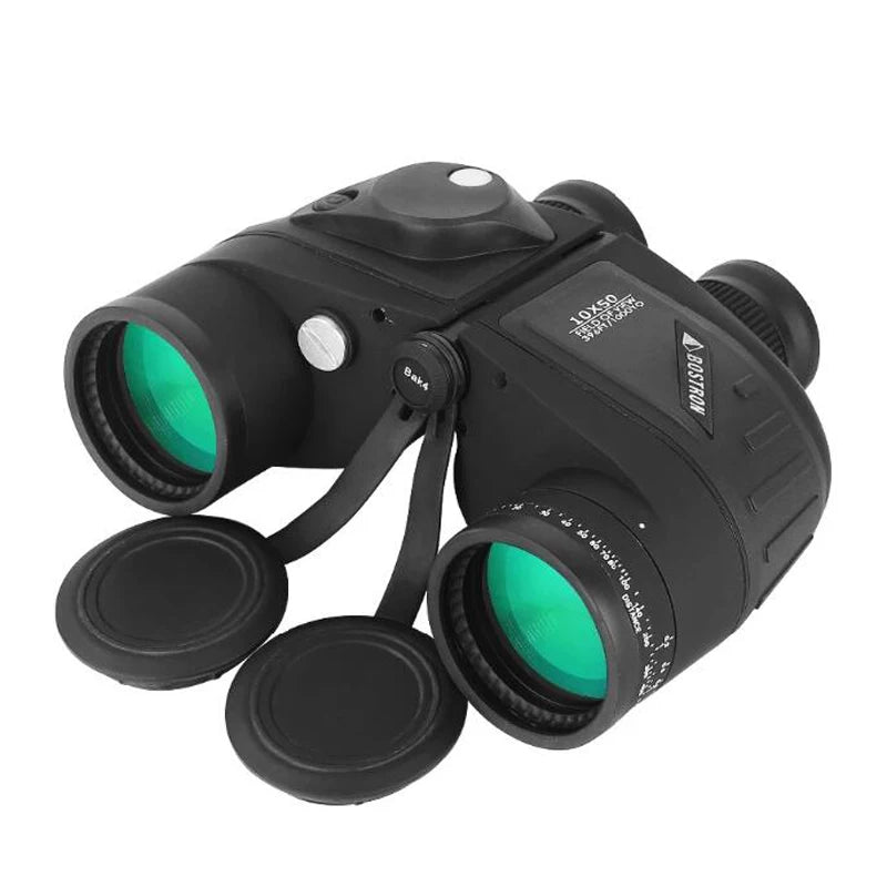 Binoculars 10x50 Marine Military Telescope Adults Waterproof With Rangefinder Compass BAK4 Prism HD Bird Watching For Hunting-EXPROTAS