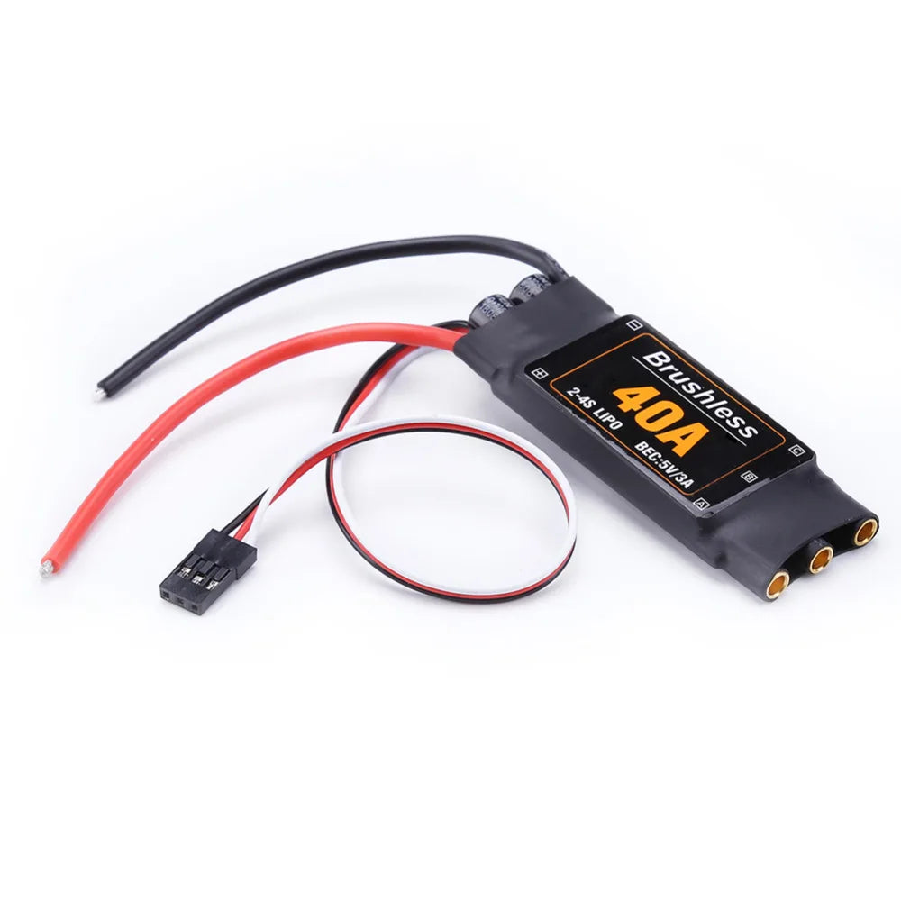 Mitoot 40A Brushless ESC Speed Controller, 2-4S with 5V 3A UBEC for RC FPV Quadcopter, Airplane, Helicopter