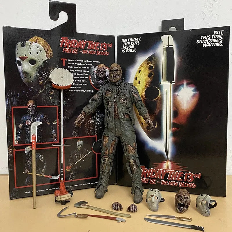 NECA Friday The 13th Figure Toys Freddy Jason Voorhees Blood Action Figure Jason Collectible Model Christmas Halloween Gifts-EXPROTAS