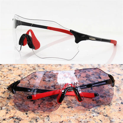 Photochromic Cycling Sunglasses TR90 Auto Lens MTB Road Bike Sports Eyewear