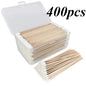 300PCS Cotton Swabs Pointed Tip Wooden Handle Precision Buds