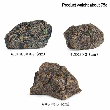 Landscape Model Trees Stumps Rocks Diorama Home Decoration 3PCS
