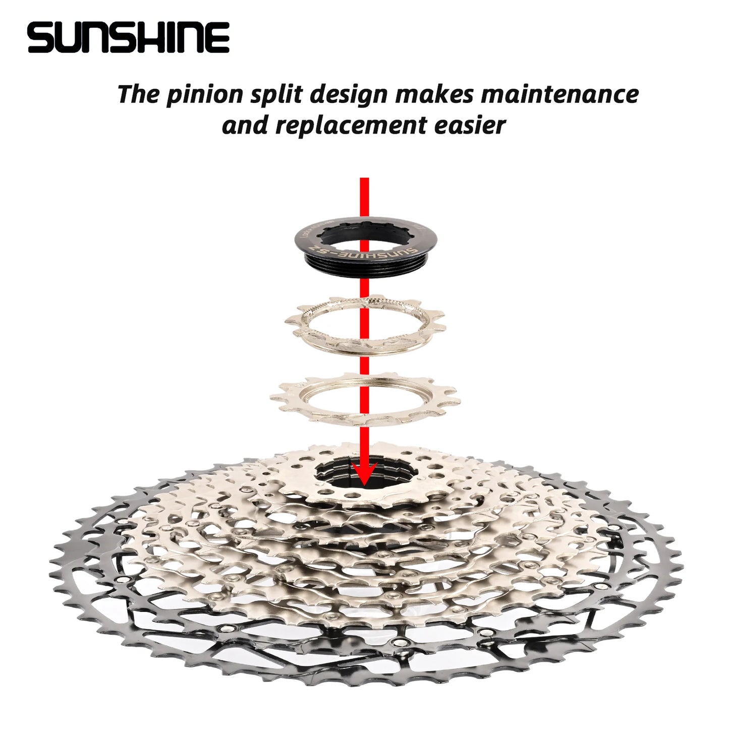 SUNSHINE Ultralight Carbon Steel Bicycle Cassette 9/10/11/12/13 Speed HG Sprocket MTB