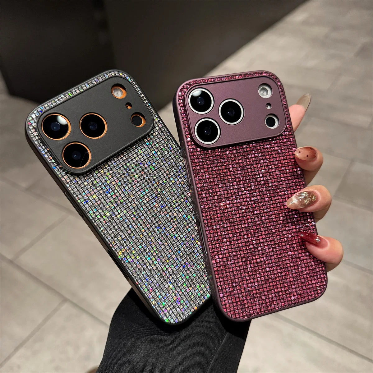Glitter Starry Sky Diamond Case for iPhone XR-17 Air Pro Max Rhinestone Cover