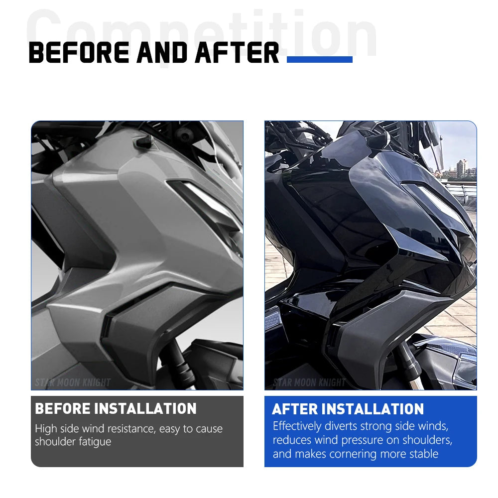For Honda ADV350 Leg Fairing Wind Deflectors Side Windshield Guards 2022-2025