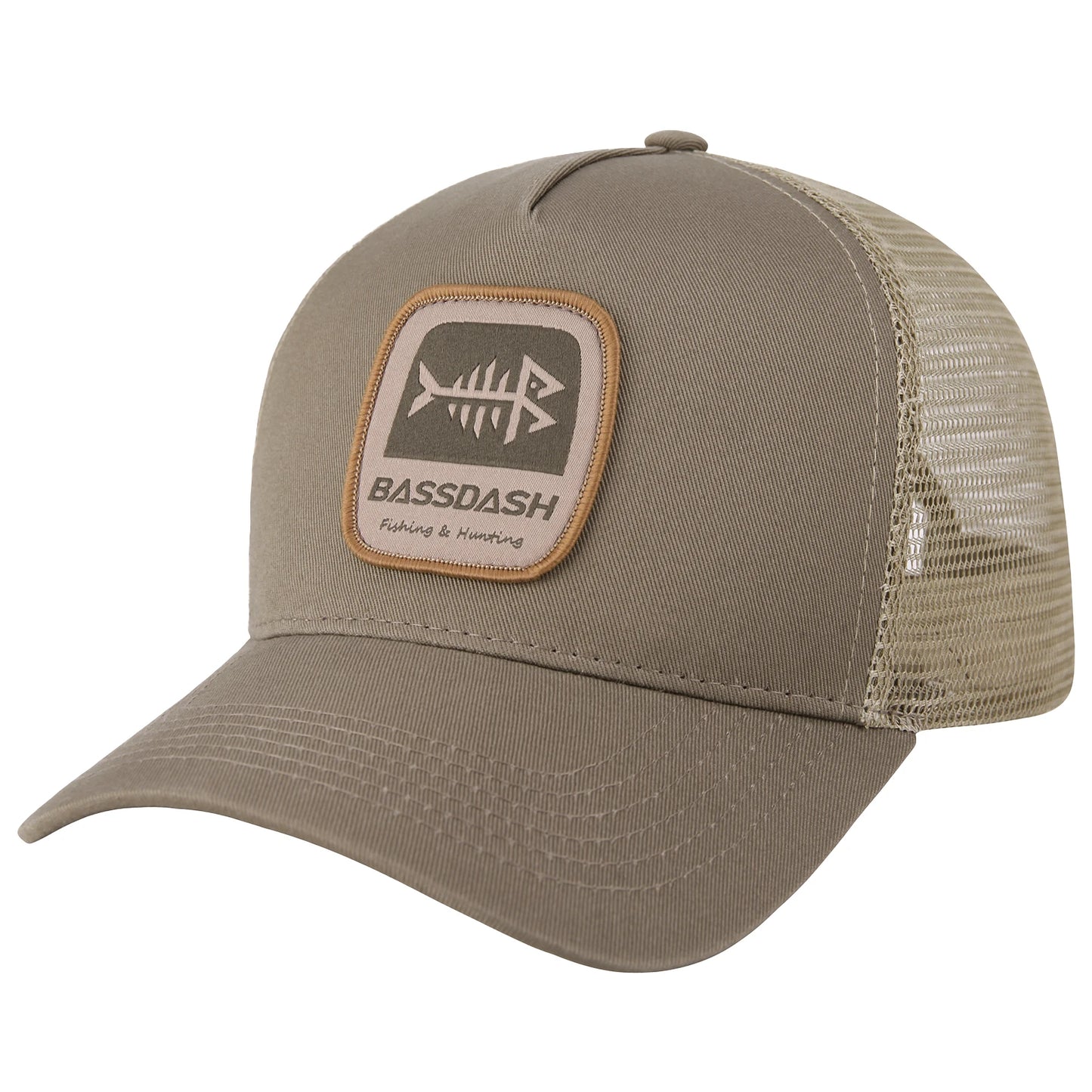 Adjustable Fishing Trucker Cap BASSDASH Mesh Back Embroidered Patch Hat