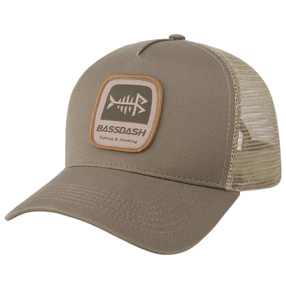Adjustable Fishing Trucker Cap BASSDASH Mesh Back Embroidered Patch Hat