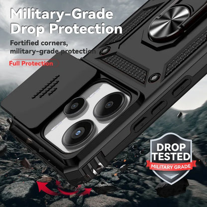 Xiaomi Redmi Note 10-14 Pro Shockproof Case Magnetic Ring Camera Cover
