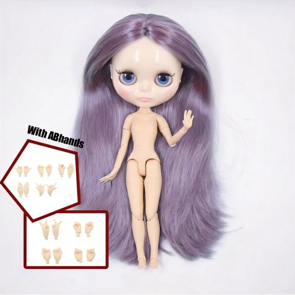 ICY DBS Blythe Doll White Skin Joint Body Long Colourful Hair Glossy Face