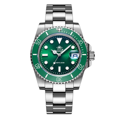 Addiesdive Stainless Steel Watch Men Luxury Quartz Waterproof Business Leisure