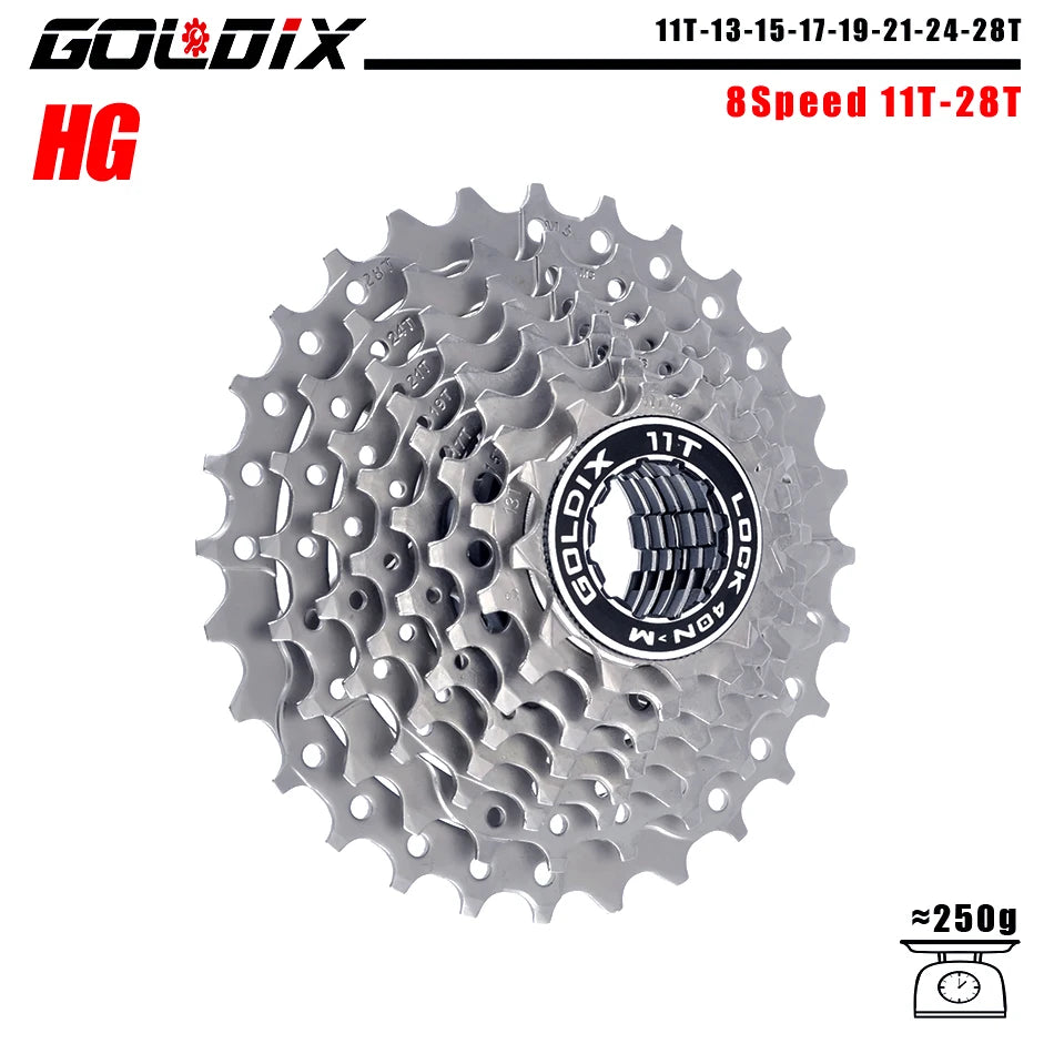 GOLDIX 8–12 Speed Cassette 11-25T 11-28T 11-32T 11-34T 11-36T Compatible Shimano SRAM - EXPROTAS
