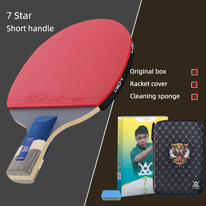 Loki E-Series Table Tennis Racket Professional Carbon Blade Ping Pong Racket Paddle High Elastic Rubber-EXPROTAS