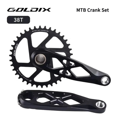 Goldix Narrow Wide Crankset 175mm MTB Square Taper Aluminum Bike Crank