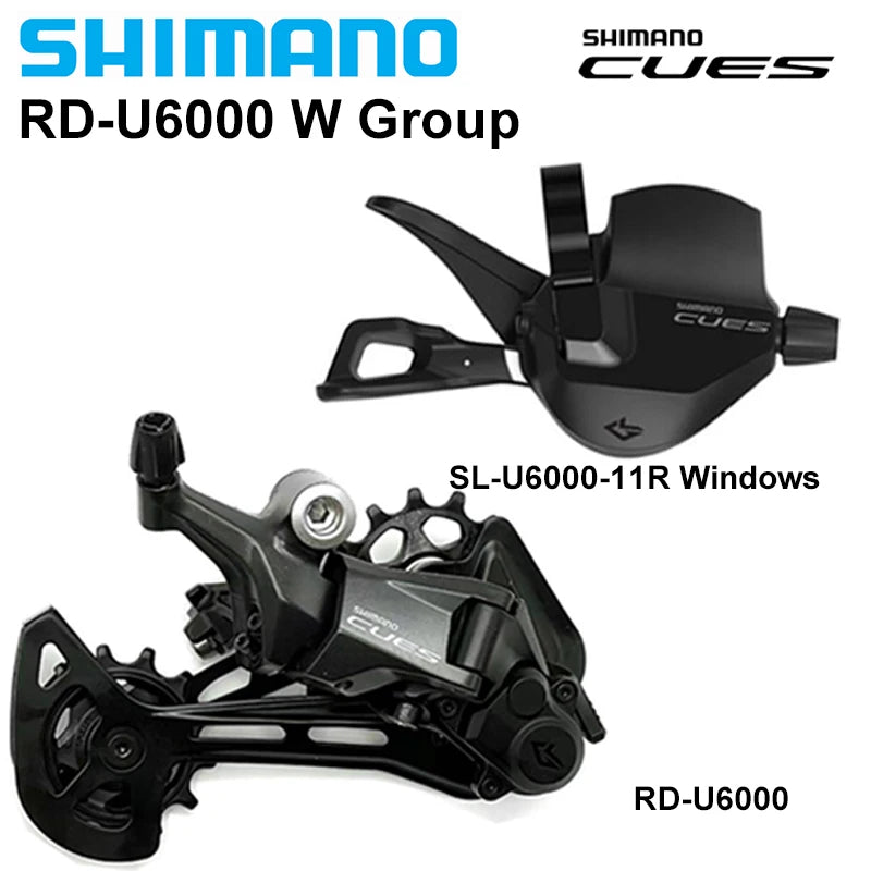 Shimano CUES U6000 11-Speed Shifter SL-U6000-11R + Rear Derailleur RD-U6020-11 Options