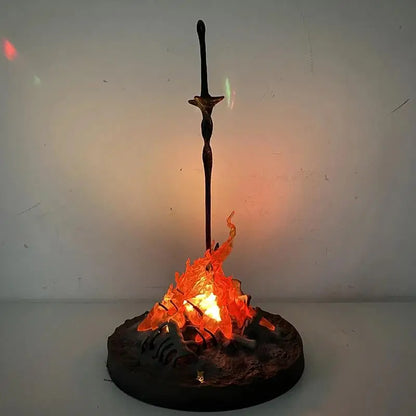 Dark Souls Artorias Faraam Siegmeyer Black Knight Bonfire LED Figure Model Toy