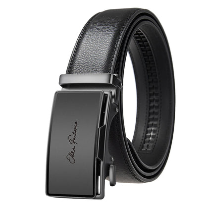 Men's Buckle Automatic Leather Belt Luxury Adjustable Business Jeans